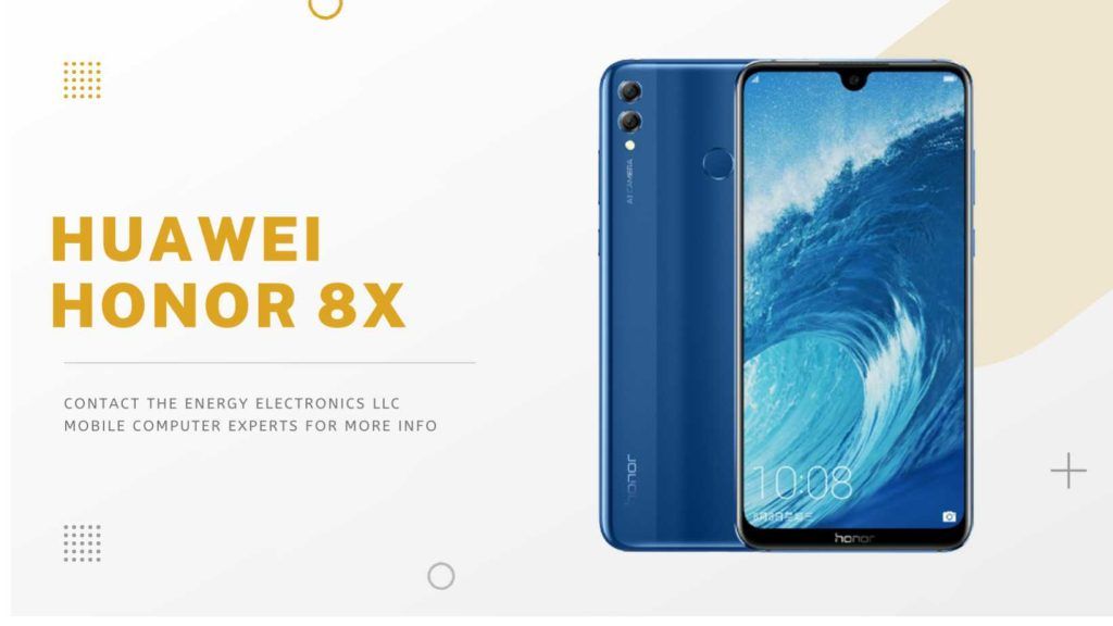 Huawei Honor 8X blue smartphone, front and back