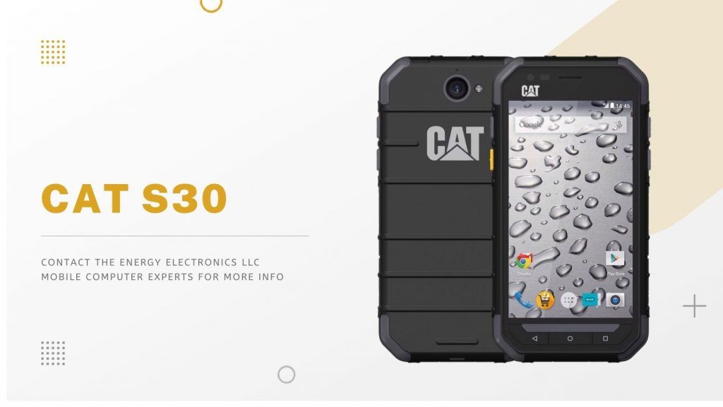 Cat S30 rugged smartphone front and back