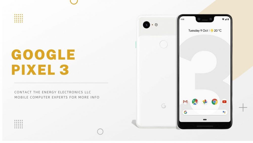 Google Pixel 3 white front and back
