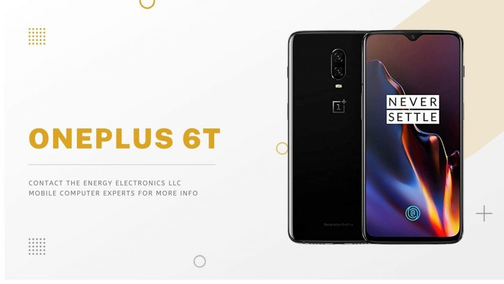 oneplus 6t smartphone black front and back