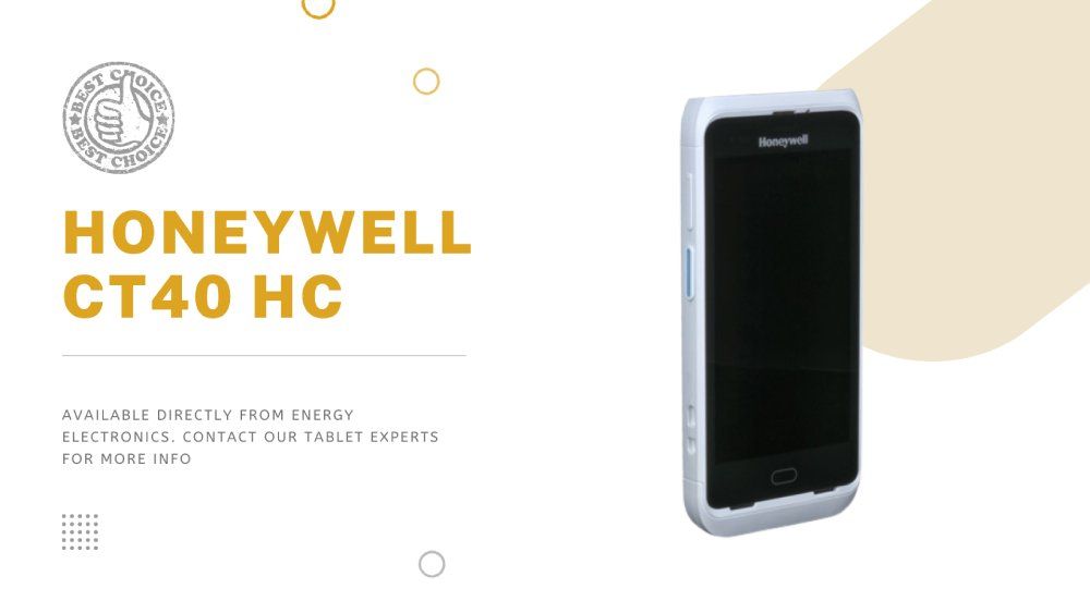Honeywell CT40 HC white and black on screen mobile computer