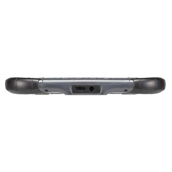Janam HT1 mobile scanner with headphone jack and USB type-C port, bottom view