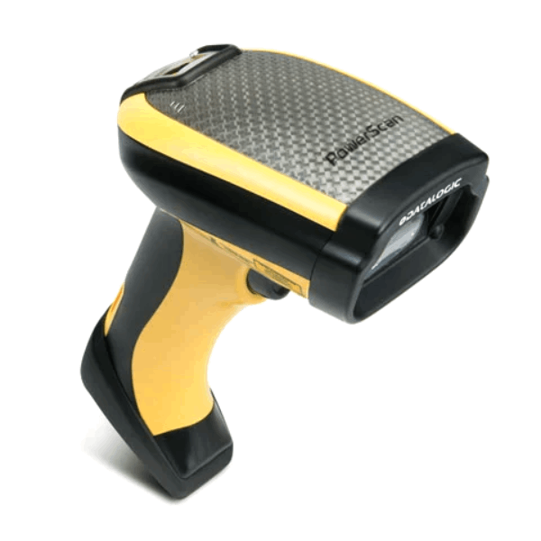 Yellow-black PD9531-AR handheld scanner facing right side