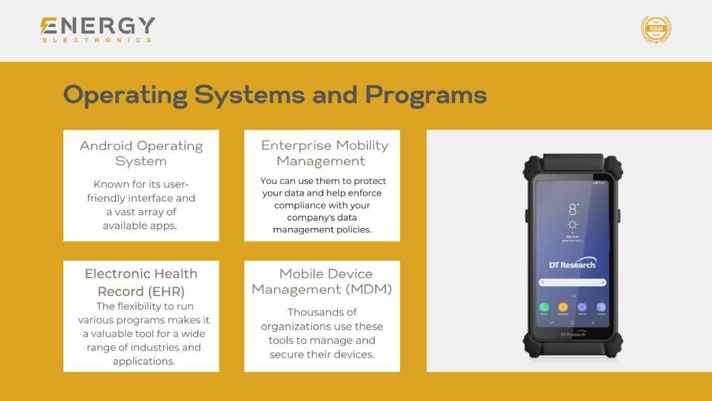 DT Research 362Q Android Tablet Operating Systems and Programs