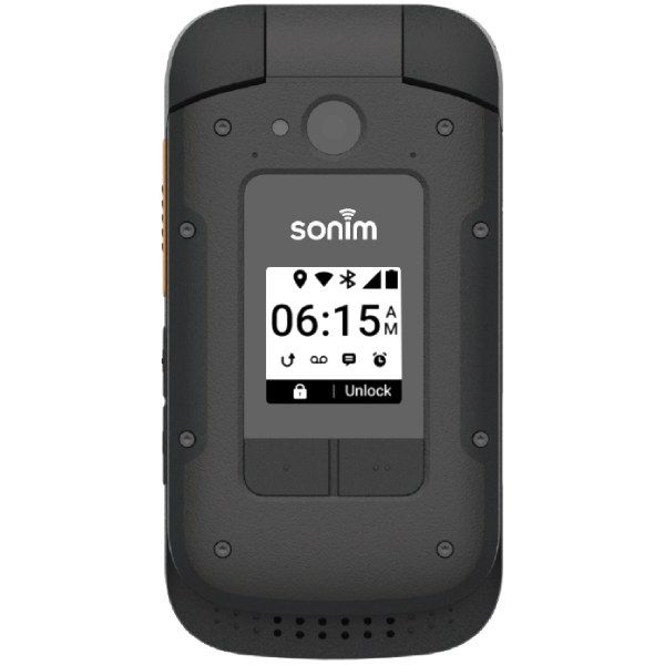 Close black Sonim XP3+ flip phone