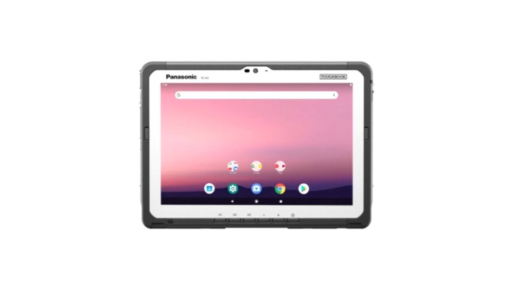 white-grey Toughbook A3 Android Tablet front facing