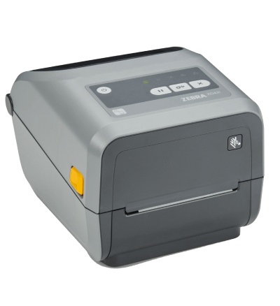 Grey ZD421 cartridge desktop printer facing right